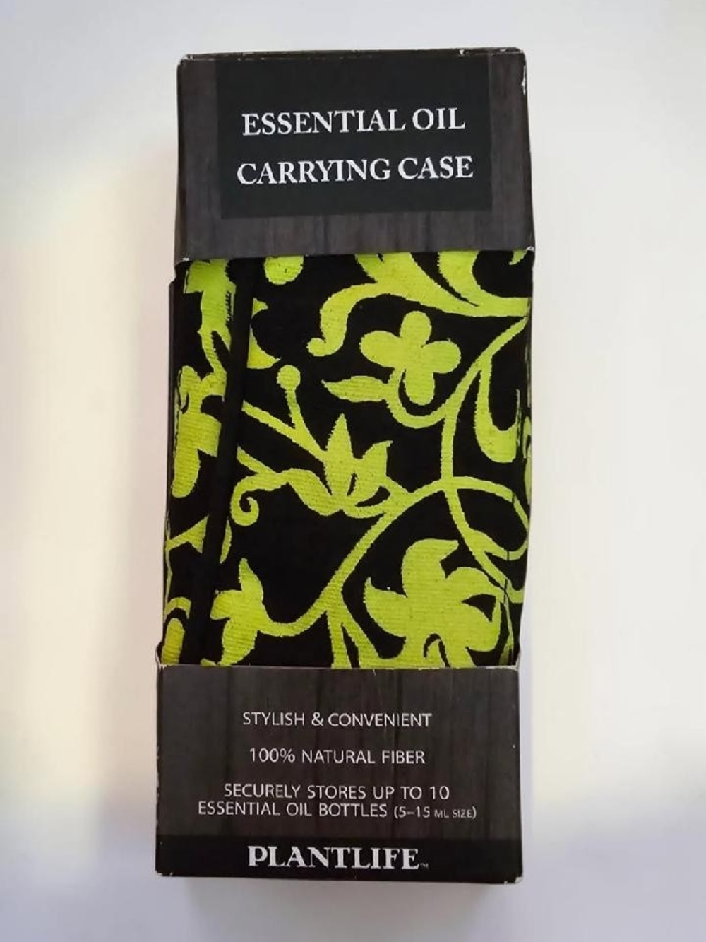 Essential Oil Natural Fiber Carrying Case NWT 10 Bottle Storage